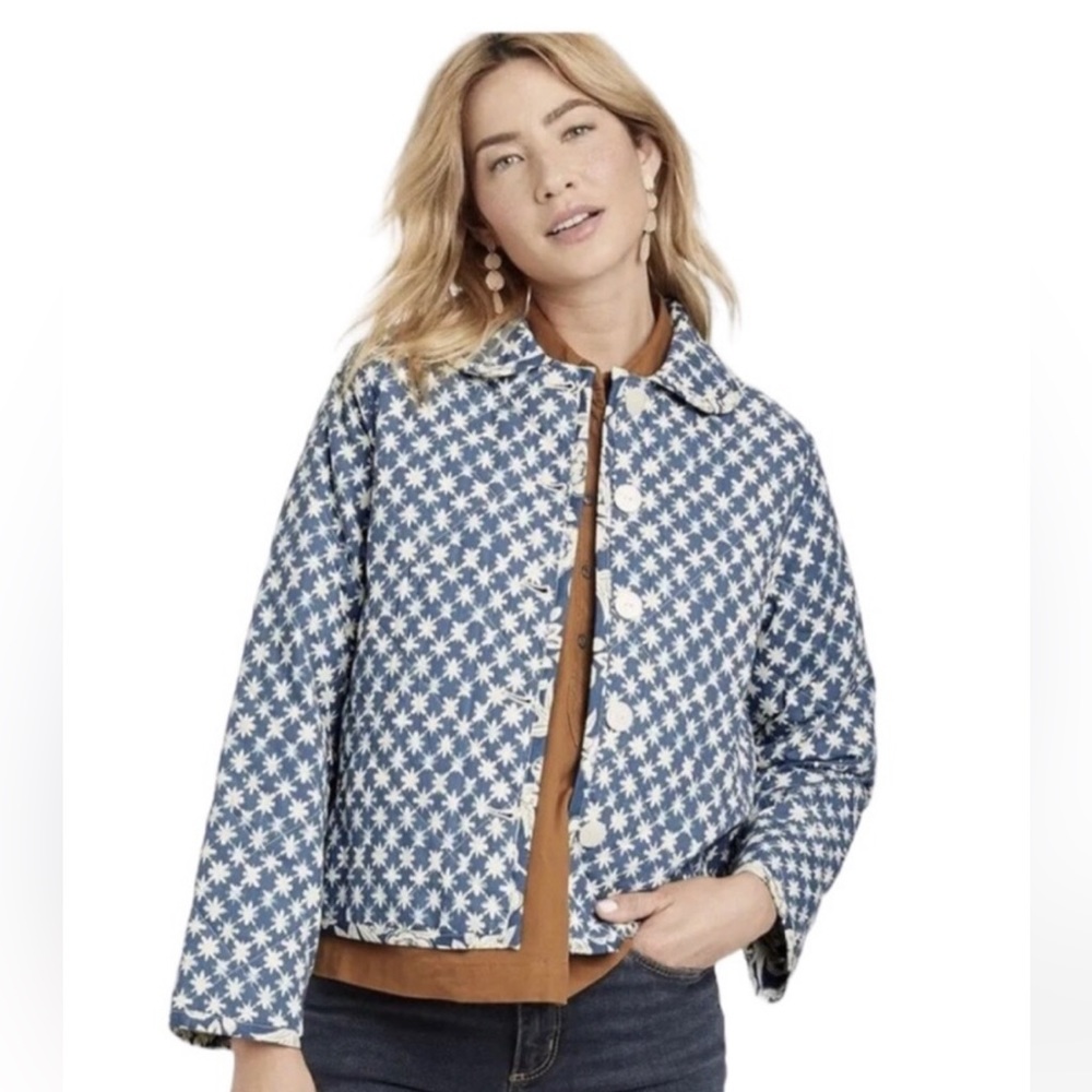 NWOT universal thread target indigo quilted jacket XXL 2x